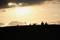 A boy poses while he makes the sand fly, Maspalomas, Gran Canaria, by marcorossimusic