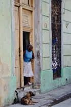A woman, a dog, Old Havana, by marcorossimusic