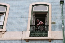 Woman among the Azulejos, Lisboa, by marcorossimusic