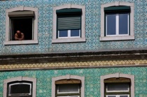 Man among the Azulejos, Lisboa, by marcorossimusic