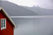 The red house, Sognefjord, Norway, by marcorossimusic