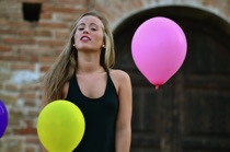 My daughter with a baloon 7, Castellarquato, by marcorossimusic