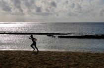 Run on the sand, Mauritius, by marcorossimusic