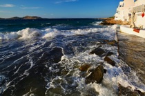 Rough Sea, Naoussa, Paros, Greece, by marcorossimusic