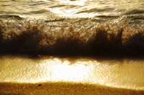 Shoreline bathed in gold, Praslin, Seychelles, by marcorossimusic